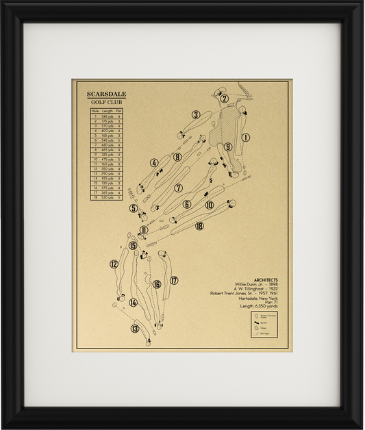 Scarsdale Golf Club Outline (Print)