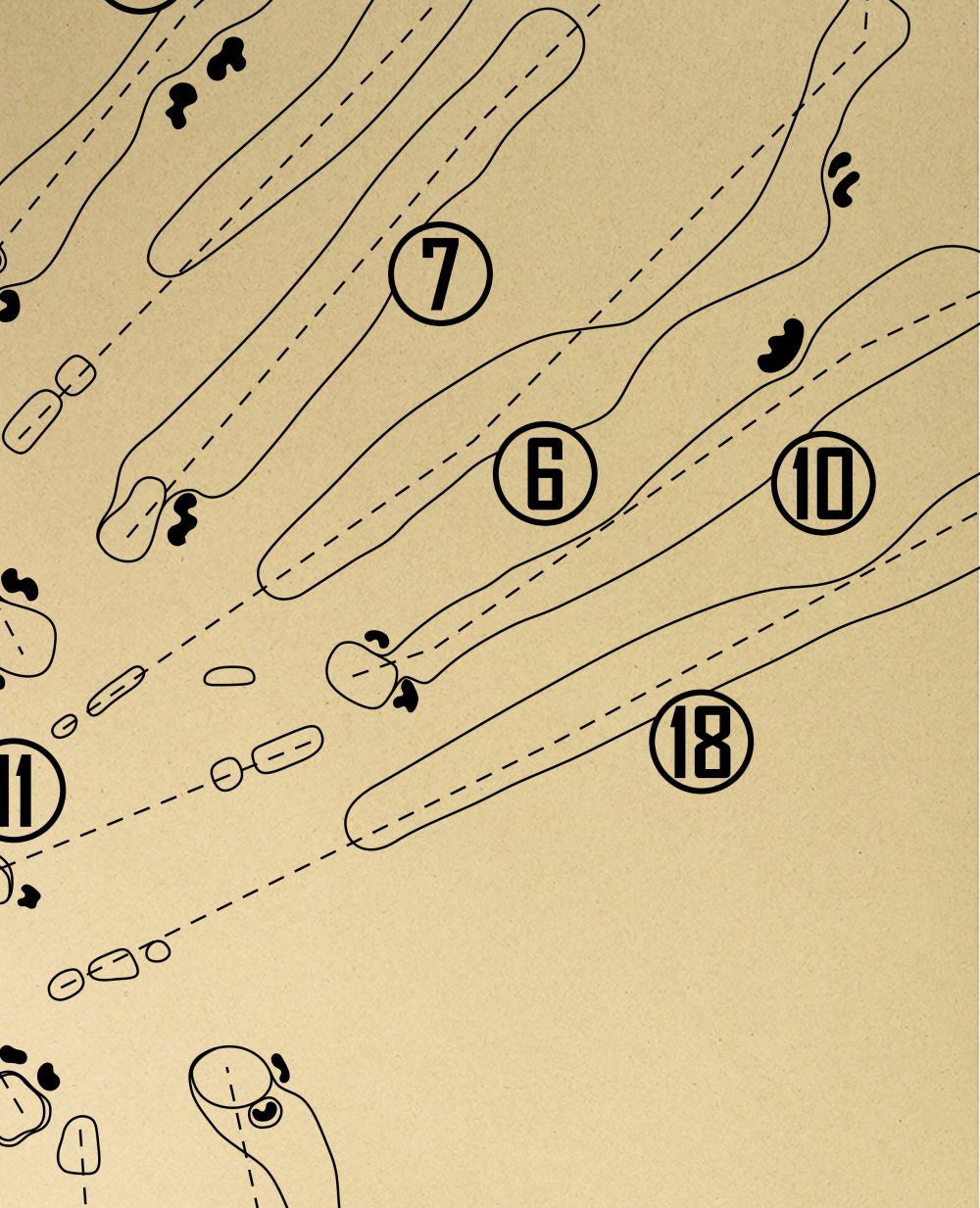 Scarsdale Golf Club Outline (Print)