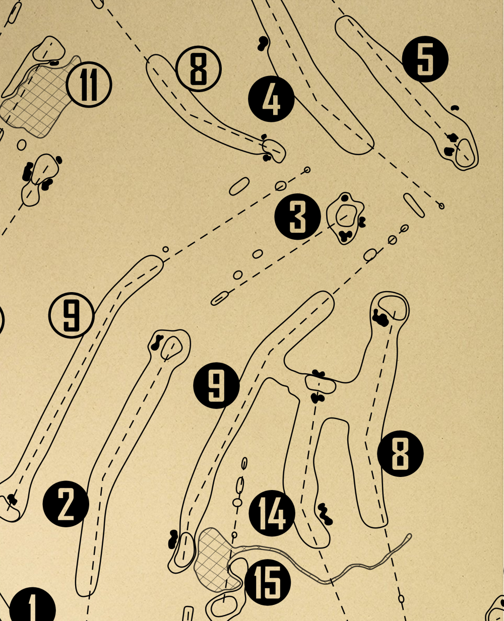 Silverado Resort Outline (Print) – GolfBlueprints