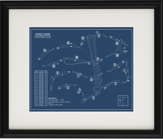 Snee Farm Country Club Blueprint (Print)