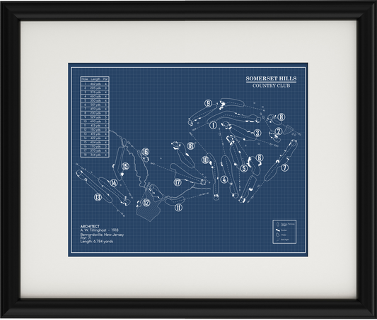 Somerset Hills Country Club Blueprint (Print)