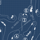 Texas Rangers Golf Club Blueprint (Print)