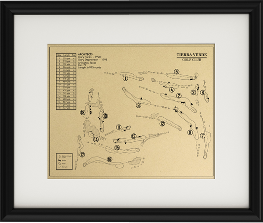 Tierra Verde Golf Club Outline (Print)