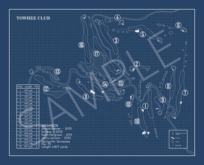 Towhee Club Blueprint (Print)