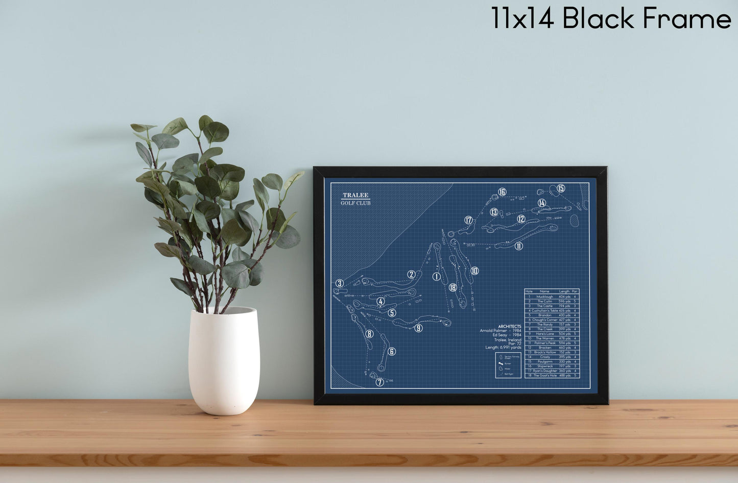 Tralee Golf Club Blueprint (Print)