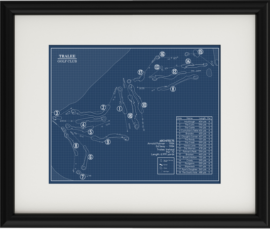 Tralee Golf Club Blueprint (Print)