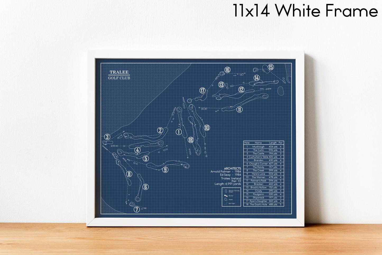 Tralee Golf Club Blueprint (Print)