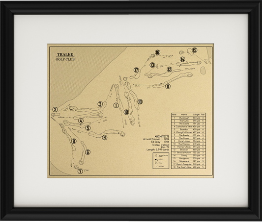 Tralee Golf Club Outline (Print)