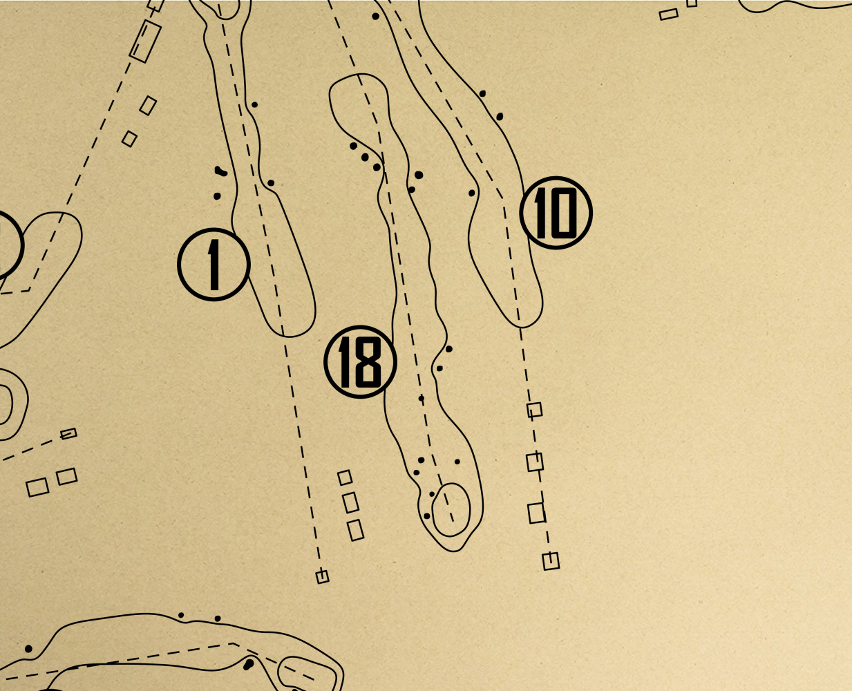 Tralee Golf Club Outline (Print)
