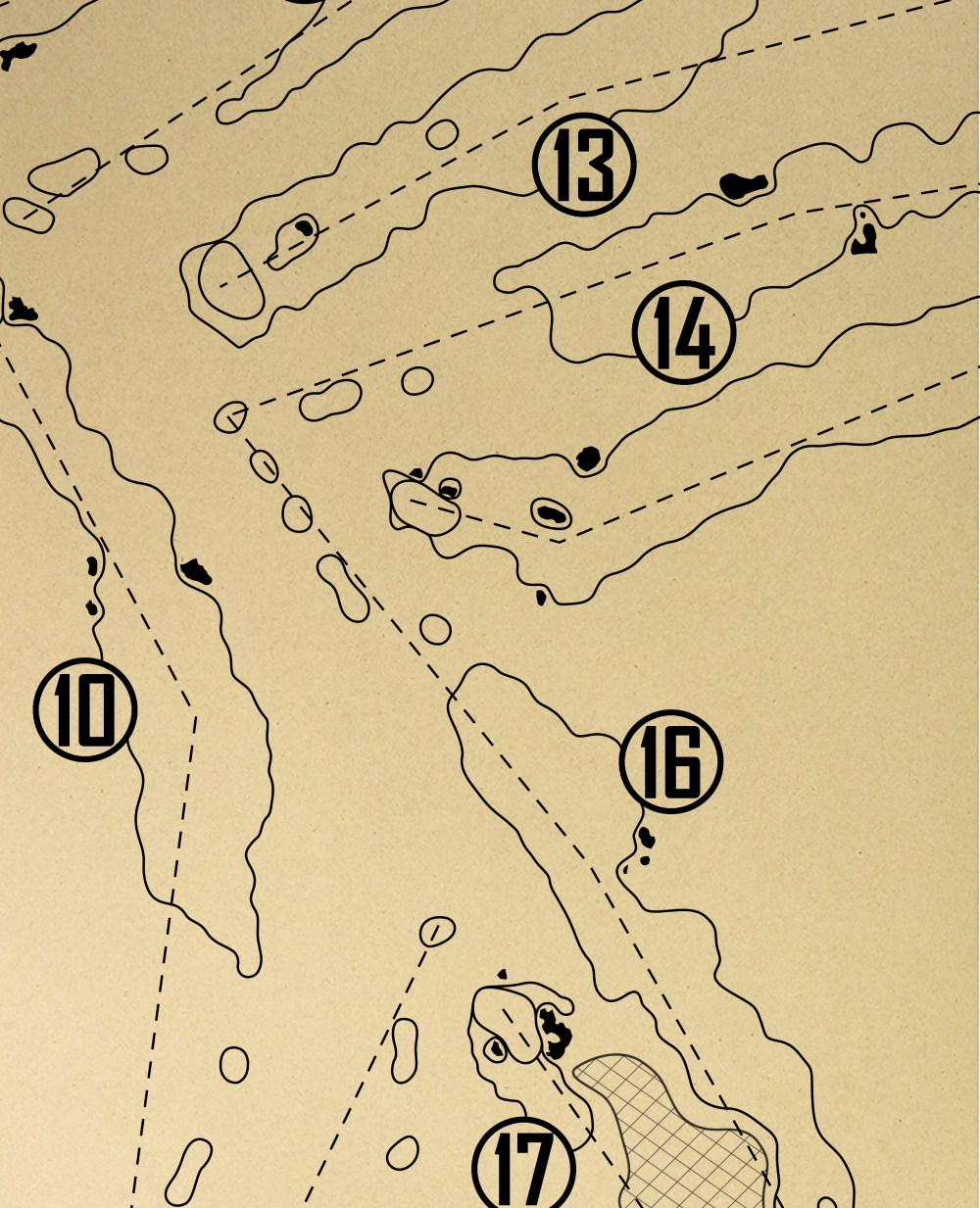 Trump Golf Links at Ferry Point Outline (Print)