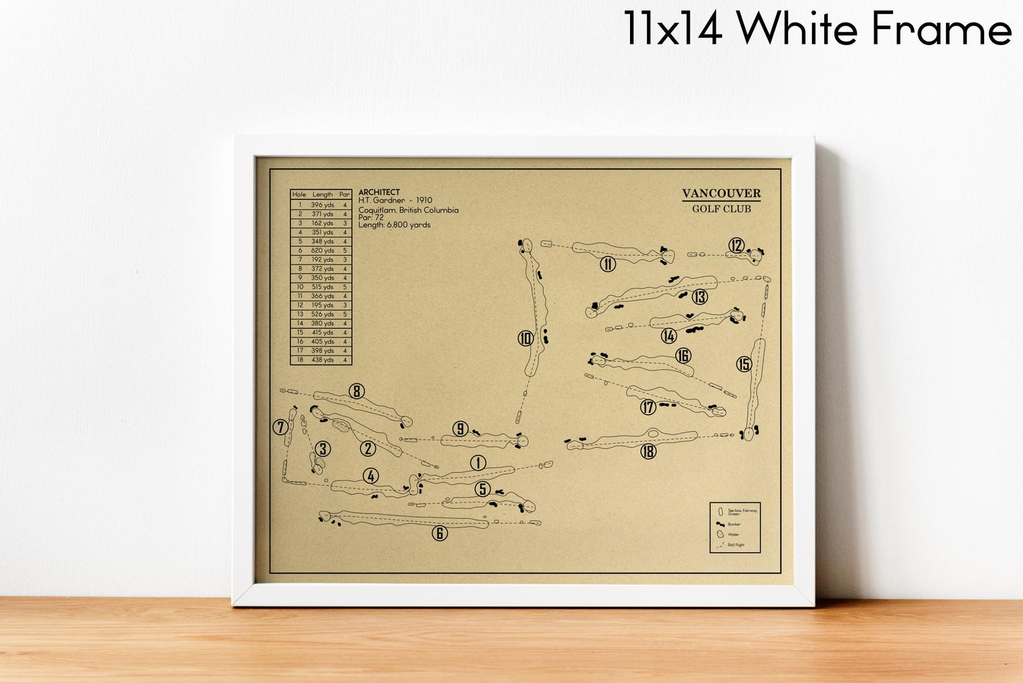 Vancouver Golf Club Outline (Print)