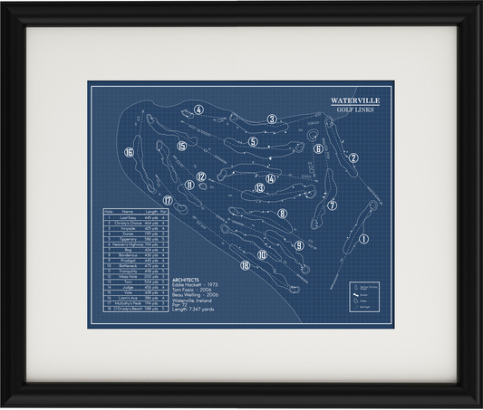 Waterville Golf Links Blueprint (Print)