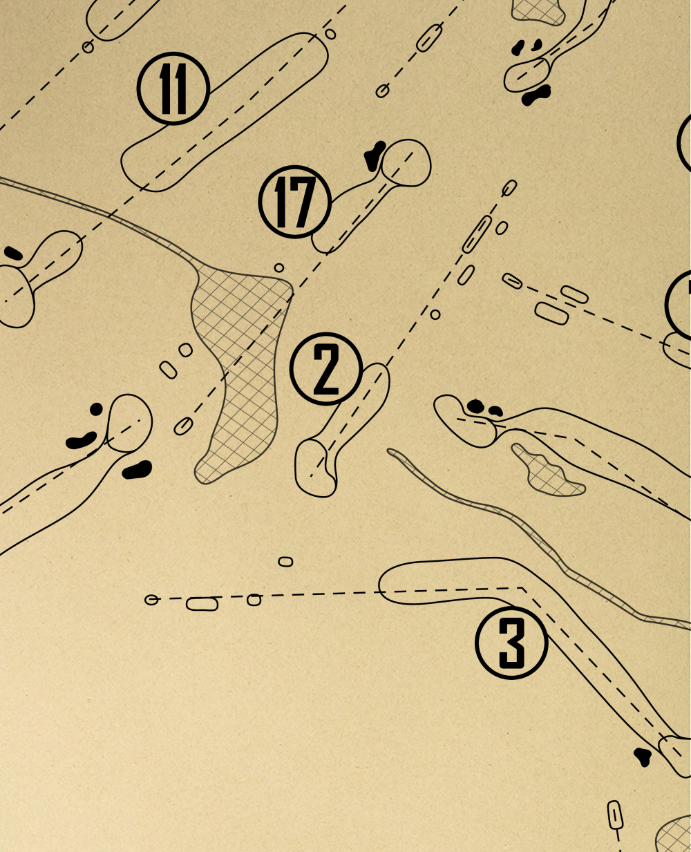 Whidbey Golf Club Outline (Print)