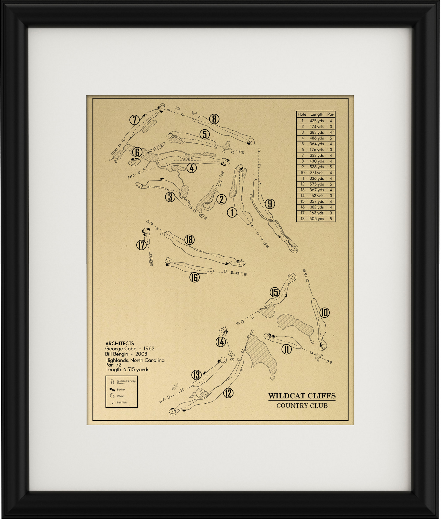 Wildcat Cliffs Country Club Outline (Print)