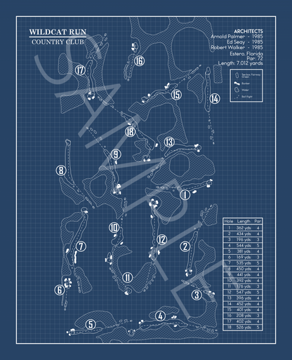 Wildcat Run Country Club Blueprint (Print)