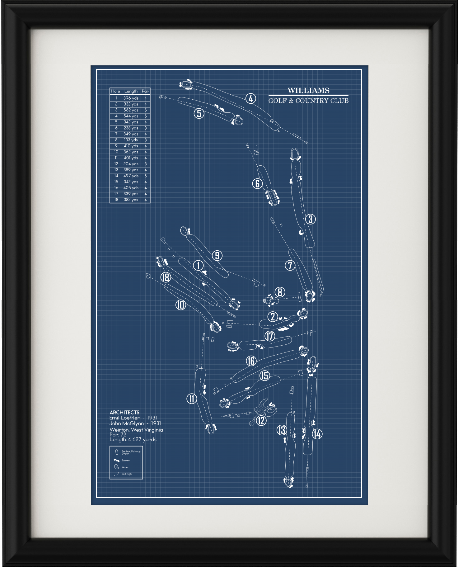 Williams Golf & Country Club Blueprint (Print) – GolfBlueprints