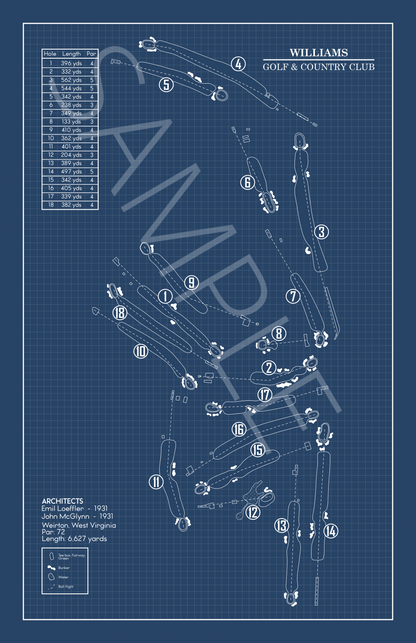 Williams Golf & Country Club Blueprint (Print)