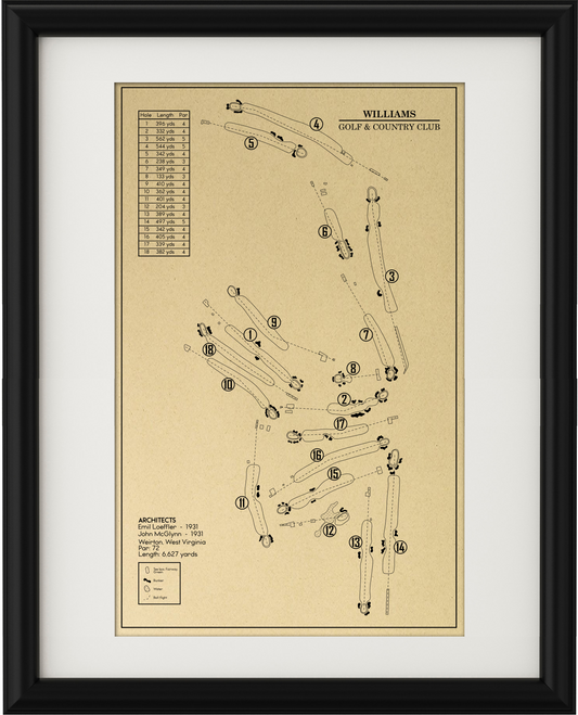 Williams Golf & Country Club Outline (Print)