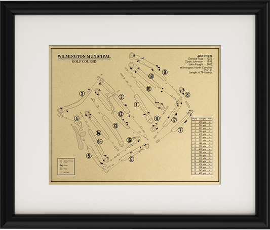 Wilmington Municipal Golf Course Outline (Print)