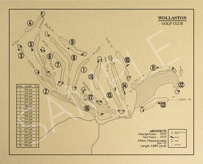 Wollaston Golf Club Outline (Print)