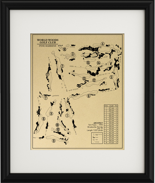 Pine Barrens at Wild Woods Golf Club Outline (Print)